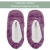 Elanze Designs Simple Knit Womens Plush Lined Cozy Non Slip Indoor Soft Slipper - Purple, Medium - 2 of 4