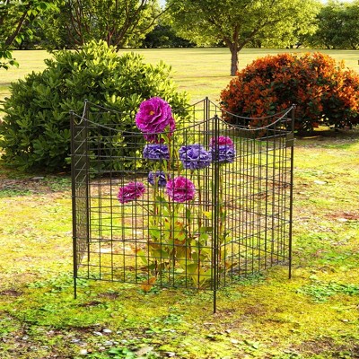Famapy Metal Garden Fence for Multiple Protection Purposes-5PCS