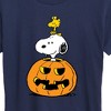 Women's - Peanuts - Snoopy Woodstock Pumpkin Short Sleeve Graphic T-Shirt - 2 of 4