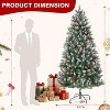 Acekool 7ft Artificial Christmas Tree with Pine Cones & Berries, Snow-Frosted Branches, Hinged Assembly, Sturdy Metal Stand - 2 of 4