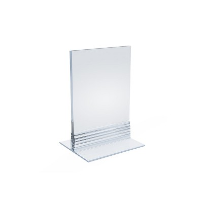 Clear Acrylic Vertical/Horizontal Desktop Sign Holder, 5" x 3.5"