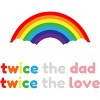 Adult Design By Humans Rainbow Twice The Dad & Love By Racerback Tank Top - 2 of 2