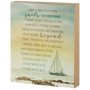 Dicksons Ship With It's Sails Home With Him 8 x 10 MDF Wall Tabletop Sign Plaque - 1 of 3