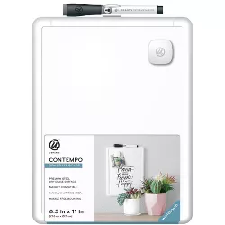 U Brands 8.5"x11" Magnetic Dry Erase Board with Contempo Frame White