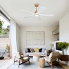 TOBILI 52 Inch Indoor Ceiling Fans With Lights, Dimmable LED, 5 Solid Wood Blades,Ceiling Fan with light for Bedroom, Living Room, Study Room - 4 of 4
