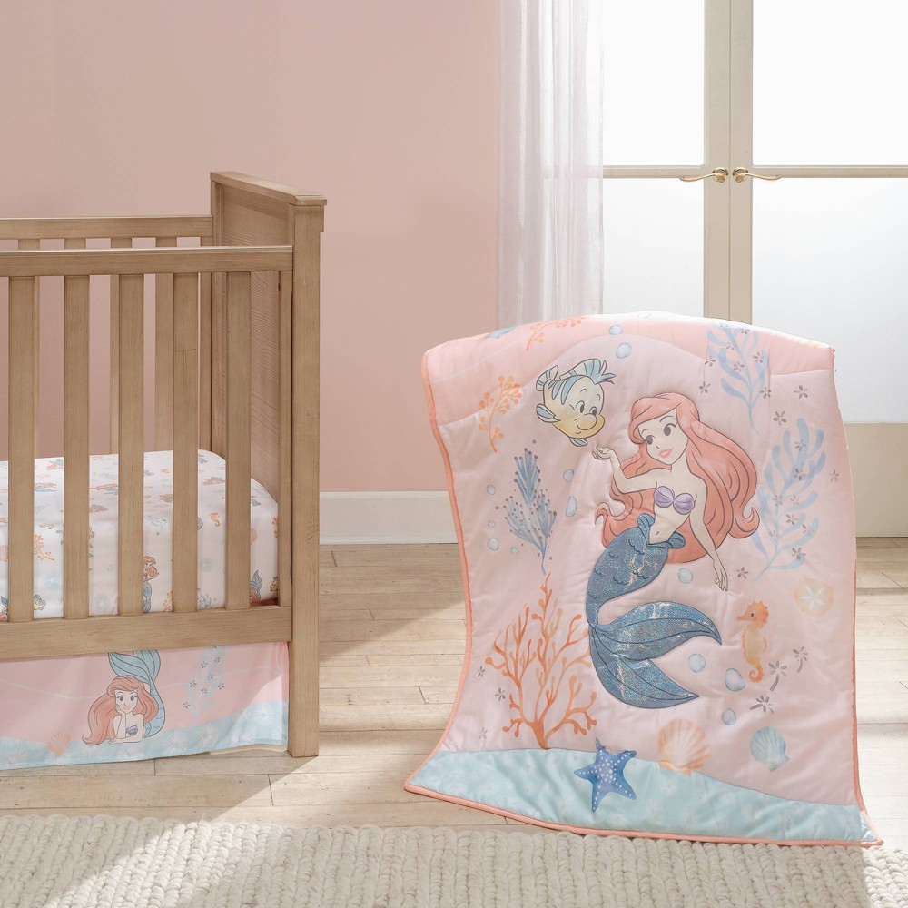 Photos - Bed Linen Bedtime Originals Disney's The Little Mermaid Crib Bedding Set by Lambs &