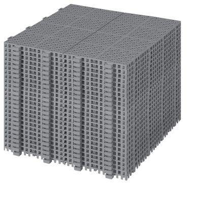 Dolonm 12"x12" Gray Interlocking Deck Tiles - Rosette Pattern, Waterproof & Anti-Slip, Supports 6613 LBS