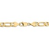 Black Bow Jewelry Men's 7.5mm 10k Yellow Gold Solid Concave Figaro Chain Bracelet - 3 of 4