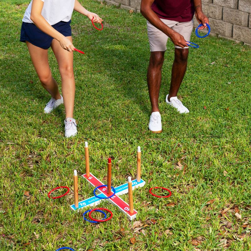 Elite Sportz Ring Toss Games For Kids, Indoor and Outdoor Play - Red, White and Blue, 3 of 7