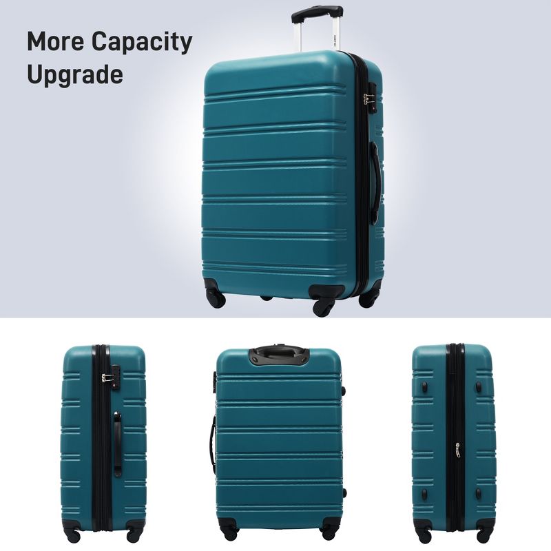 3 PCS Luggage Set, Hardside Spinner Suitcase with TSA Lock (20/24/28)-ModernLuxe, 2 of 6