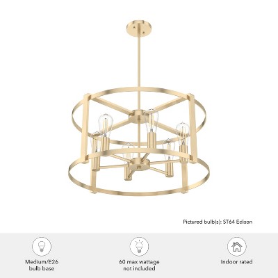 Astwood Alturas Gold 26" 6-Light Drum Chandelier