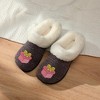 Roxoni Women’s Cozy Faux Fur Slippers with Indoor Outdoor Sole – Festive Holiday Custom Gift Footwear - 2 of 4