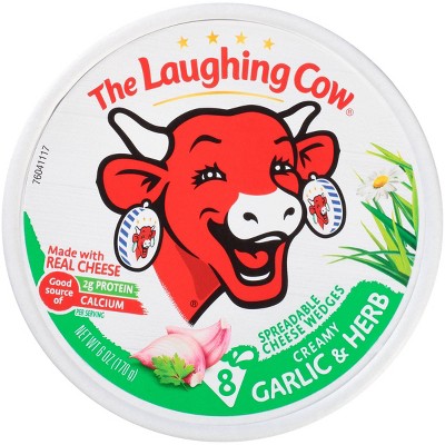 The Laughing Cow Garlic & Herb Spreadable Cheese - 6oz
