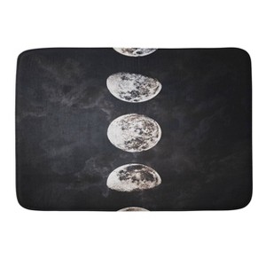 Emanuela Carratoni Mystery Moon Memory Foam Bath Rug Black/White - Deny Designs: Galaxy Pattern, Microfiber, Machine Washable - 1 of 3