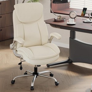 Ora Maison Big and Tall Executive Office Chair, BIFMA-Certified Heavy Duty Desk Chair with Adjustable Lumbar Support, Wide Seat & Padded Armrests - 1 of 1