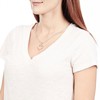 West Coast Jewelry Women's Open Heart Rose Gold Plated Stainless Steel Necklace - 19" - 2 of 3