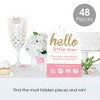 Big Dot of Happiness Hello Little One - Pink and Gold - Girl Baby Shower Scavenger Hunt - 1 Stand and 48 Game Pieces - Hide and Find Game - 2 of 4