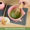 Zevemomo 7-Piece Matcha Whisk Set, Traditional Matcha Kit with Bowl, Bamboo Whisk Holder Scoop Sifter Tea Cloth for Tea Enthusiasts,Pink - 3 of 4