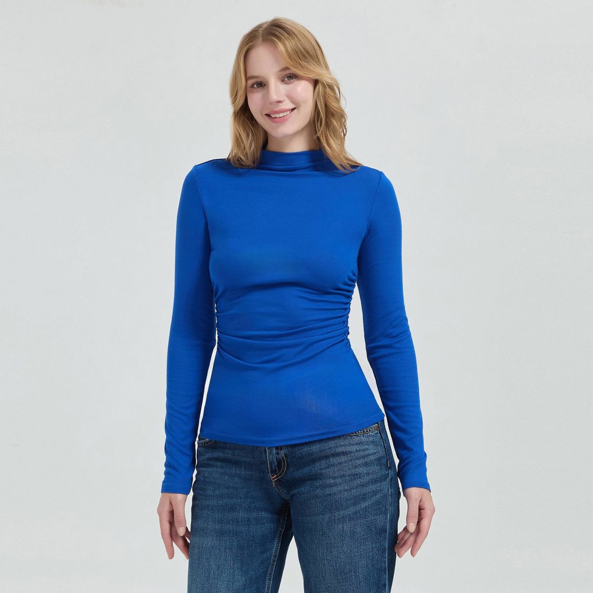 Women's Long Sleeve Mock Turtleneck Top - A New Day™ - thumbnail 4