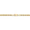 Black Bow Jewelry 3mm 14k Yellow Gold, Solid Diamond Cut Rope Chain Necklace - 4 of 4