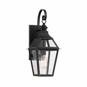 Savoy House Jackson 1 - Light Wall Light in  Black/Gold - 1 of 4