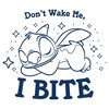 Womens Lilo & Stitch Don't Wake Me I Bite T Shirt - 2 of 4