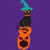 Women's Design By Humans Halloween Pumpkins and Witch Cat By famenxt Racerback Tank Top - 2 of 3
