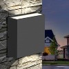 DOMETOUR 5.51 x 1.97 x 5.51 inch Outdoor Wall Light/ Path Light, Dark Grey - 3 of 4