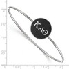 Black Bow Jewelry Sterling Silver Kappa Alpha Theta Greek Life Bangle Bracelet 8 Inch - 2 of 3