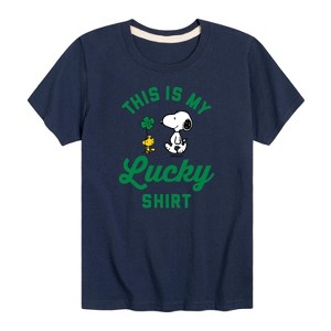Boys' - Peanuts - St. Patrick's Day with Snoopy Short Sleeve Graphic T-Shirt - 1 of 4