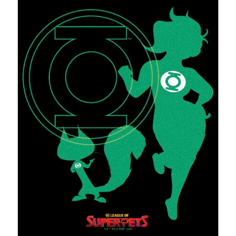 Men's DC League of Super-Pets Green Lantern and Chip Silhouettes T-Shirt, 2 of 6