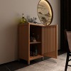 Bamboo Freestanding Bathroom Storage Cabinet,Floor Storage Cabinet With Door And Shelf,Accent Cabinet For Living Room Kitchen-Cuddlewood - 2 of 4