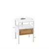 NicBex Modern Nightstand Bedside End Table with Rattan Woven Drawer for Bedroom & Living Room - 3 of 4