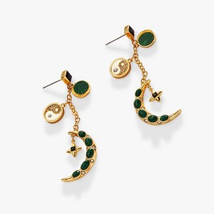 Alex and Ani Malachite Charm Earrings - 1 of 4