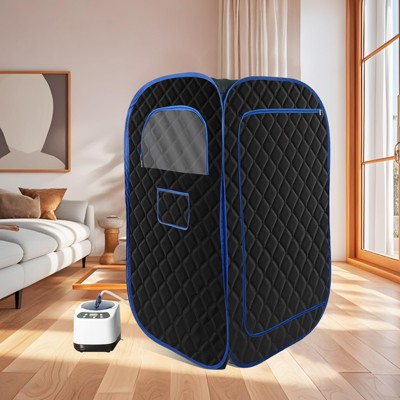 Portable Steam Sauna, Portable Sauna for Home, Sauna Tent Sauna Box with 3L Steamer with Remote Control and Folding Chair