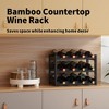 Itopfox 3-Tier Bamboo Wine Rack, Sturdy and Durable Wine Storage Cabinet Shelf for Pantry, Kitchen, Holds 12 Bottles Securely - 4 of 4