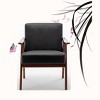 CAVINAS Upholstered Accent Chair,Mid Century Arm Chair with Wood Frame for Bedroom,Reading Room - 3 of 4