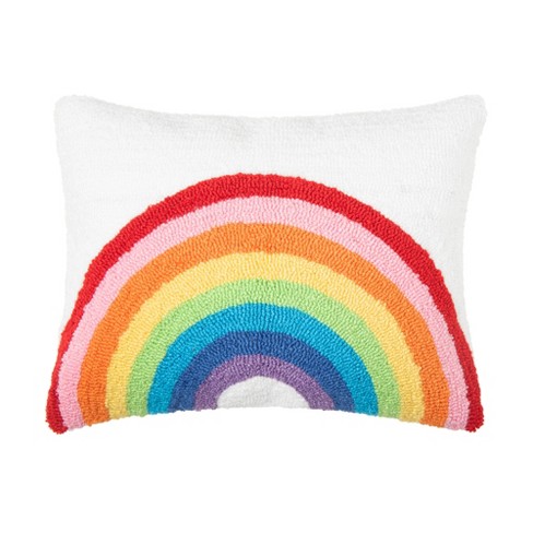 Rainbow store throw pillow