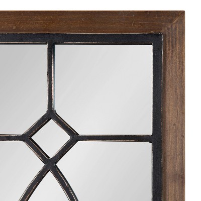 Countryside Chateau Rustic Brown Full-Length Wood Mirror