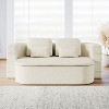 TiramisuBest 75" Foldable Chenille Floor Sofa, Convertible Sleeper Bed with Blanket for Living Room & Studio,Beige - 2 of 4