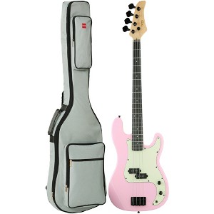 Best Choice Products Full Size Beginner 4-String Electric Guitar Bass Guitar w/ Padded Case - 1 of 4