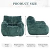 Lyngins Ergonomic Bean Bag Chair, No-Assembly Lazy Chair, Soft Teddy Tufted Accent Chair, Single Sofa Chair for Living Room/Bedroom (250 lbs Capacity) - 2 of 4