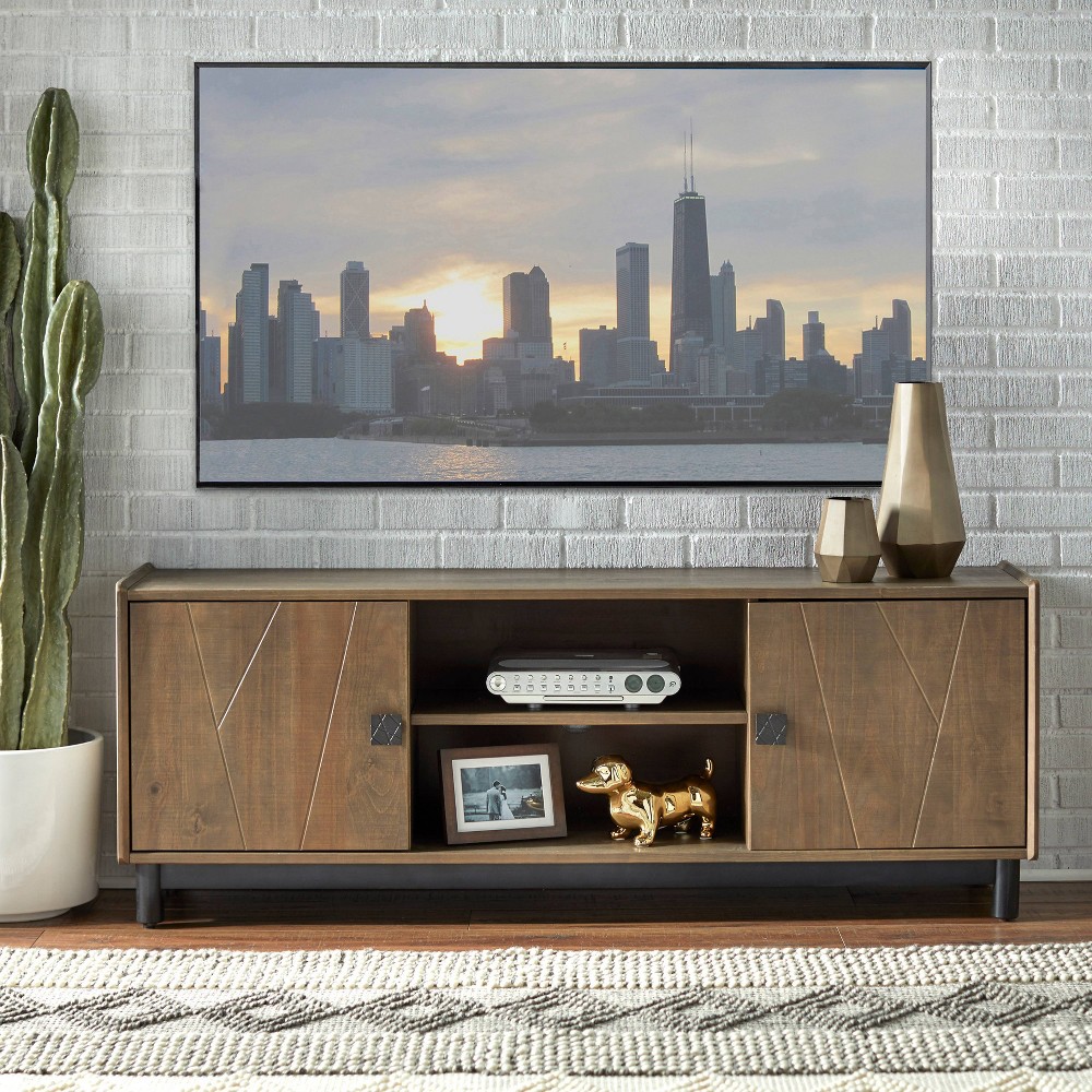Photos - Mount/Stand Dulce Entertainment Center TV Stand for TVs up to 55" Gray - Buylateral