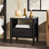 Transitional 1 Drawer Spindle Leg Wood Storage Nightstand - Saracina Home - image 2 of 4