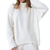 Womens Turtleneck Sweater Long Sleeve Loose Fit Sweater Drop Shoulder Oversized Sweater Cozy Knitwear Womens Jumper Winter Tops - 4 of 4