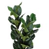 Syemin Artificial Plants 32" Tall Fiddle Tree with Planter Realistic Faux Olive Plant for Outdoor Indoor Home Decor, Green, 16"*19.5"*32" - 3 of 4