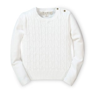 Hope & Henry Girls' Cable Front Sweater, Infant - 1 of 4