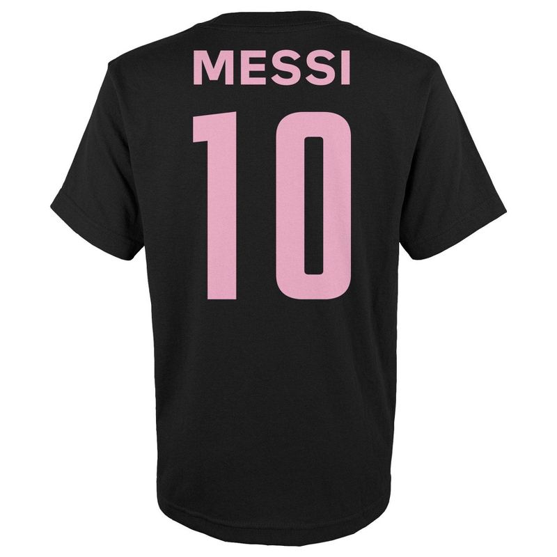 MLS Inter Miami CF Youth Lionel Messi Black T-Shirt, 3 of 4