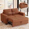 Belffin Corduroy Sectional Sleeper Sofa with Pull Out Bed Modular Sectional Loveseat Sofa Bed for Living Room - 4 of 4