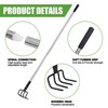 Itopfox Long Hand Cultivator, Carbon Steel & Stainless Steel Tiller with Telescopic Handle, Soft Grip for Digging, Loosening Soil, Weeding in Garden - 3 of 4